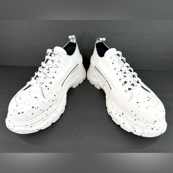 Alexander McQueen Men's Tread Slick Speckled Low-Top Sneakers Size EU 49 - US 16 - Picture 11 of 13
